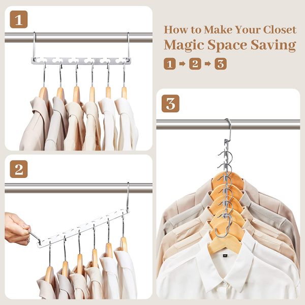 Smart Hanger – Pametni obešalnik za 18 oblek (3 kosi) slider