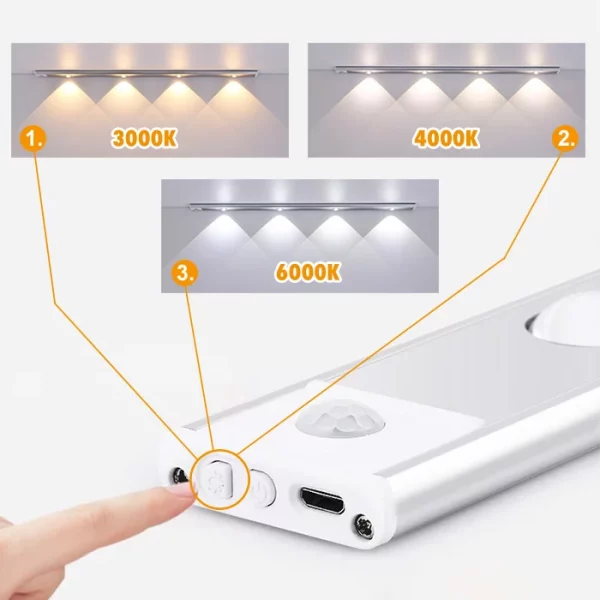 LED lučka za omarico s senzorjem gibanja 03